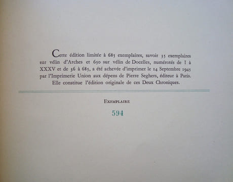 Deux chroniques intérieures - . LA TOUR DU PIN (Patrice de) -