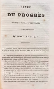 Revue du Progrès politique, social et littéraire - 1er mars 1842 - 2ème livraison (quatrième année) - Tome septième (4ème série) -