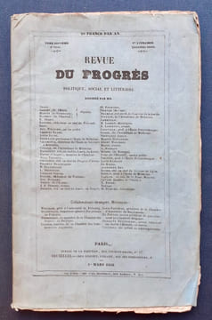 Revue du Progrès politique, social et littéraire - 1er mars 1842 - 2ème livraison (quatrième année) - Tome septième (4ème série) -. BLANC (Louis) - ...