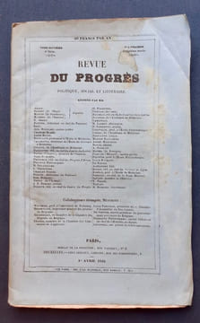 Revue du Progrès politique, social et littéraire - 1er avril 1842 - 3ème livraison (quatrième année) - Tome septième (4ème série) -. BLANC (Louis) - ...