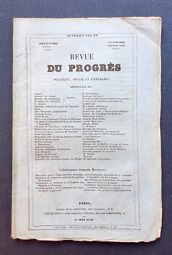 Revue du Progrès politique, social et littéraire - 1er mai 1842 - 4ème livraison (quatrième année) - Tome septième (4ème série) -. BLANC (Louis) - ...