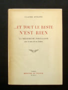 ...Et tout le reste n'est rien - La religieuse portugaise avec le texte de ses Lettres -  par AVELINE (Claude) - 