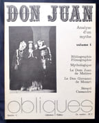 Don Juan - Analyse d'un mythe, tomes 1 et 2 - par BATAILLE (Georges) - LISTA (Giovanni) - APOLLINAIRE (Guillaume) - TRAKL (Georg) - BLOK (Alexandre) - POUCHKINE - BORDERIE (Roger) - RONSE (Henri) - PERROS (Georges) - BUTOR (Michel) - OBLIQUES - - Image 1