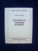 Sonnets composés au secret + un poème autographe, 4 lettres tapuscrites, et d'une lettre manuscrite, signés - par CASSOU (Jean) -  - Image 1