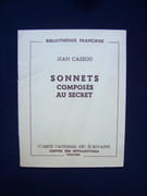 Sonnets composés au secret + un poème autographe, 4 lettres tapuscrites, et d'une lettre manuscrite, signés - par CASSOU (Jean) -  - Image 3