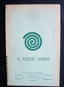 Dossiers du Collège de Pataphysique N° 15 : Albert Aurier -