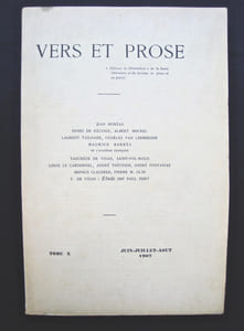 Vers et prose - Tome X - Juin-Juillet-Août 1907 -