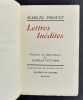 Lettres inédites - . PROUST (Marcel) -