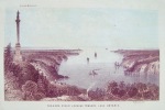 Niagara river looking towards lake Ontario - . (NIAGARA) - LITHOGRAPH - 