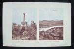 Kosciusko's Monument & West Point from Fort Putnam and Roe's Hotel -. WEST POINT - LITHOGRAPH - HUDSON RIVER - 