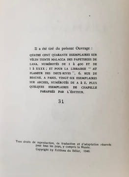 Les Mamelles de Tirésias - . APOLLINAIRE (Guillaume) - PICASSO -
