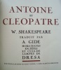 Antoine et Cléopâtre - . SHAKESPEARE (William) - GIDE (André) - 