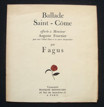 Ballade Saint-Côme - . FAGUS - BERNOUARD (François) - FAILLET (Georges-Eugène) -