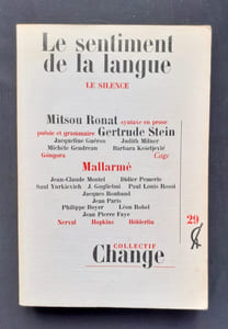 Change N°29 : Le sentiment de la langue - Le silence -