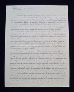 Article original manuscrit signé -