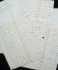 Article manuscrit de Prevost-Paradol de 9 feuillets, pour le Journal des Débats, à propos du livre de Eugène Geruzez, Mélanges et pensées (Paris : ...