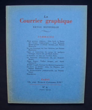 Le Courrier graphique - Numéro 6, mai 1937 (numéro spécial) -. MORNAND (Pierre) - JARYC (Marc) - NICK (Gaston) - MORIN (Edmond) - THIEBAUT (René) - ...