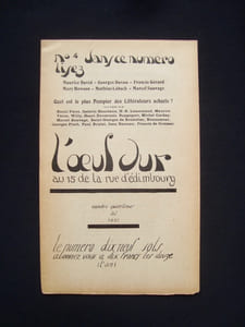 L'Oeuf dur - N°4 - été 1921 -