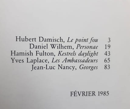 Furor N°13 - Esthétique et Rhétorique - . DAMISCH (Hubert) - FULTON (Hamish) - LAPLACE (Yves) - NANCY (Jean-Luc) - WILHEM (Daniel) - 