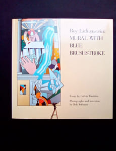 Roy Lichtenstein : mural with blue brushsstroke - 