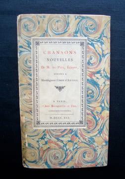 Chansons nouvelles de M. de Piis, Ecuyer dédiées à Monseigneur Comte d'Artois - . DE PIIS (Pierre-Antoine) -
