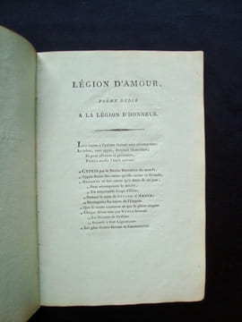 Légion d'amour, poème dédié à la légion d'honneur -. BARDEL (Auguste) -