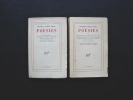 Poésies - Tome I : Livre de poèmes, Premières chansons, Chansons, Poème du Canto Jondo - Tome II :  Romancero gitan, Le poète à New York, Chant ...