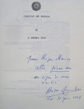 A pedra nua -. RAMOS ROSA (Antonio) - (Roger Munier) -