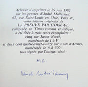 La preuve par l'oiseau -  par JAMME (Franck André) - (Roger Munier) - - Image 3