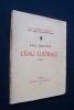 L'eau lustrale - poèmes -. SOUFFRON (Paul) -