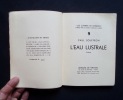 L'eau lustrale - poèmes -. SOUFFRON (Paul) -