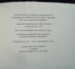 Marseille, un reportage (poèmes) -. GARNIER (Pierre) -