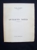 Quelques notes - . VALERY (Paul)  -