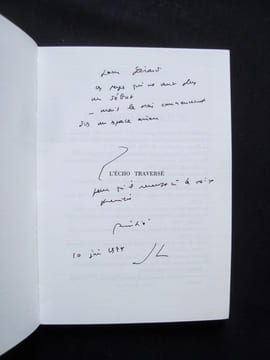 L'Echo traversé - poèmes -. STEINMETZ (Jean-Luc) -