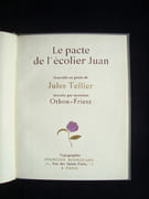 Le Pacte de l'écolier Juan - Nouvelle en prose - par TELLIER (Jules) - OTHON-FRIESZ -  - Image 1