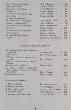 De la contradiction au sommet ou pour en finir avec Artaud - La Tour de feu, n°69, avril 1961.. ARTAUD (Antonin) - CHABERT (Pierre) - BOUJUT (Pierre) ...