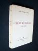 Choix de poèmes (1920-1960) -. PELLERIN (Jean-Victor) - 