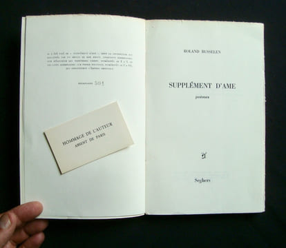 Supplément d'âme -. BUSSELEN (Roland) -