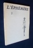 L'Ephémère N°2 - . DU BOUCHET (André) - BONNEFOY (Yves) - DAIVE (Jean) - LAURE - PONGE (Francis) - DUPIN (Jacques) - JACCOTTET (Philippe) - BLANCHARD ...