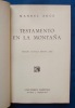 Testamento en la montana. . ARCE (Manuel) - (Roger Munier) -
