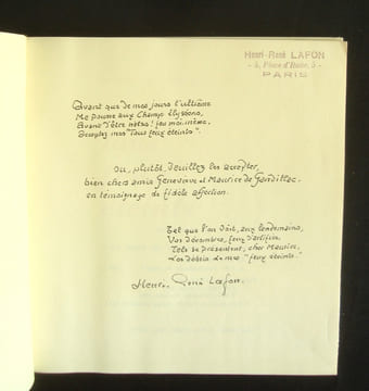 Tous feux éteints -. LAFON (Henri-René) -