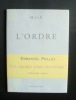 L'ordre - Conférence de vulgarisation prononcée le 22 décembre 1944 par M. Le P. - . PEILLET (Emmanuel) - 