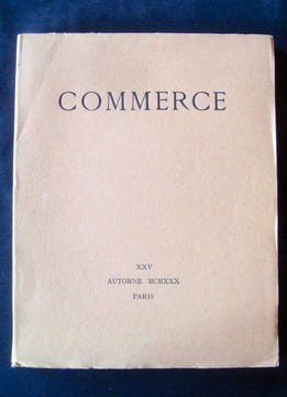 Commerce N°25 - Automne 1930 - . MICHAUX (Henri) - GIDE (André) - FARGUE (Léon-Paul) - FONDANE (Benjamin) - FOLLAIN (Jean) -