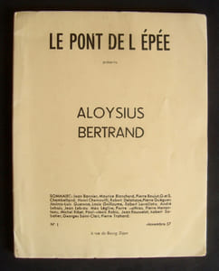 Le Pont de l'épée présente Aloysius Bertrand : n°1, 1957.