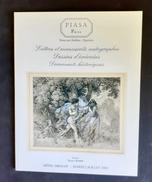 Lettres et manuscrits autographes - Dessins d'écrivains - documents historiques - . (Mérimée, Hugo, Max Jacob, Vigny, George Sand, Saint-Exupéry, ...