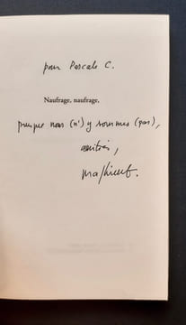 Naufrage, naufrage.. BENEZET (Mathieu).