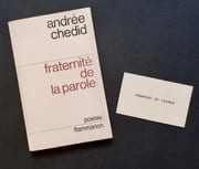 Fraternité de la parole. par CHEDID (Andrée). 