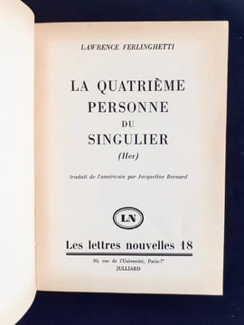 La quatrième personne du singulier (Her) - . FERLINGHETTI (Lawrence) - 