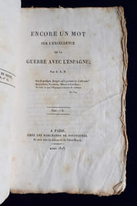 Encore un mot sur l'excellence de la guerre avec l'Espagne -