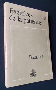 Exercices de la patience n°2 : Blanchot - . BLANCHOT (Maurice) - DEGUY (Michel) - JABES (Edmond) - LEVINAS (Emmanuel) - WYBRANDS (Francis) -